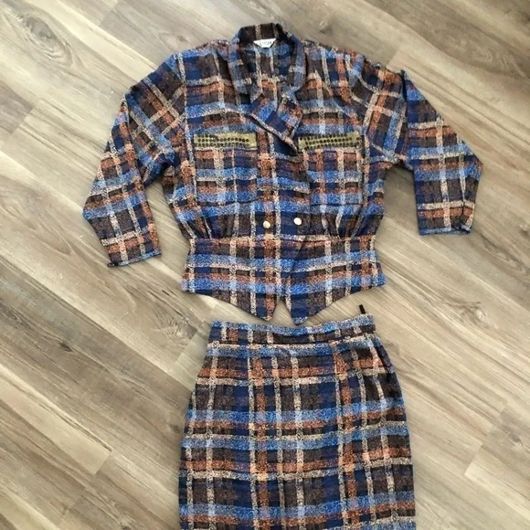 Vintage Ozdi-a multicolored 2 piece skirt set size small in great condition - Picture 7 of 10